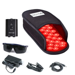TUOB foot therapy slipper top view highlighting 20-minute auto timer