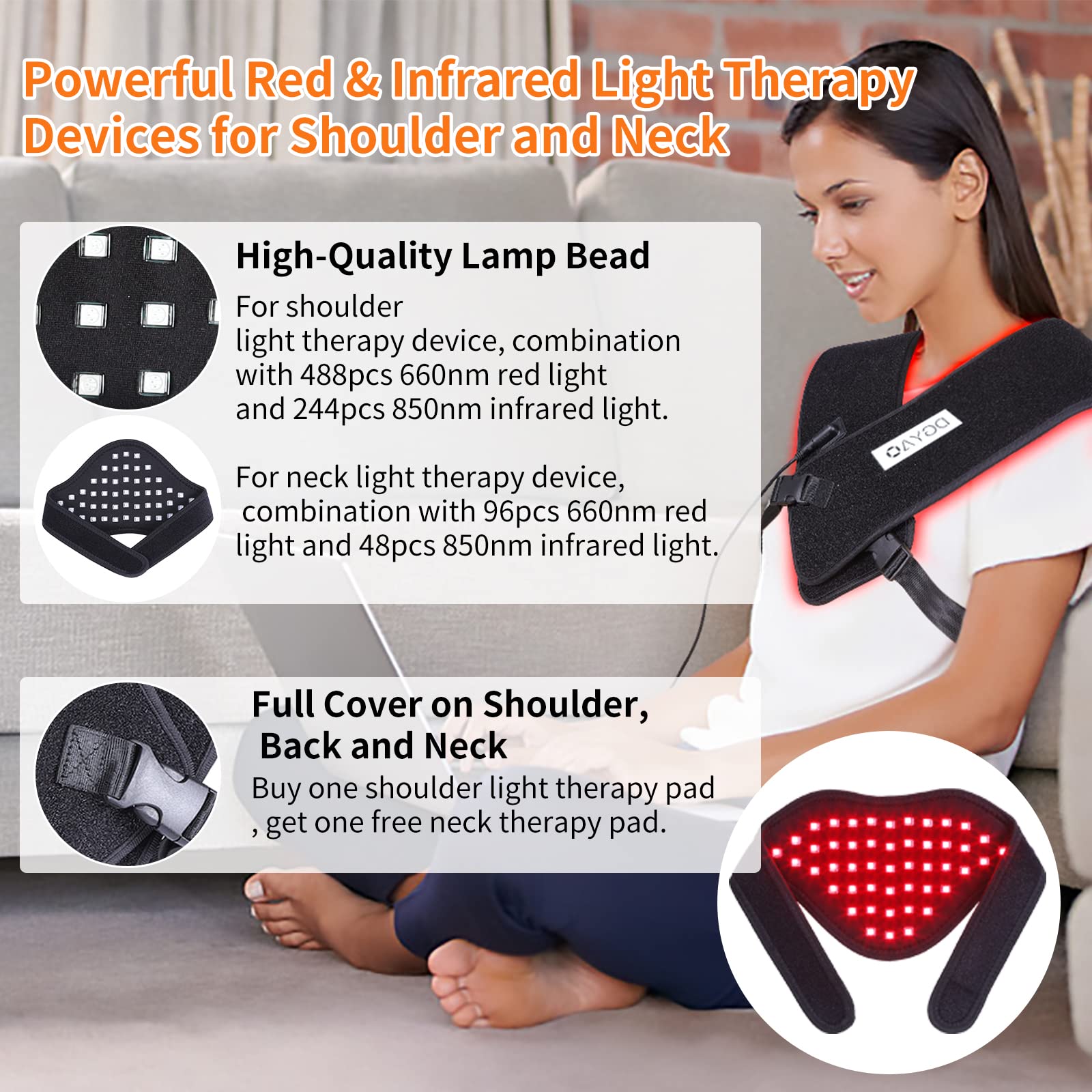 TUOB infrared neck pad assembly ready for use on the neck