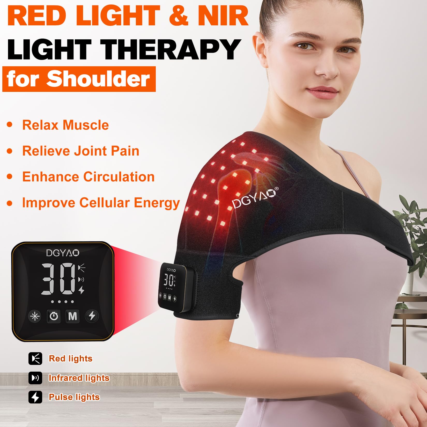 TUOB adjustable intensity levels with auto-off timer for personalized sessions