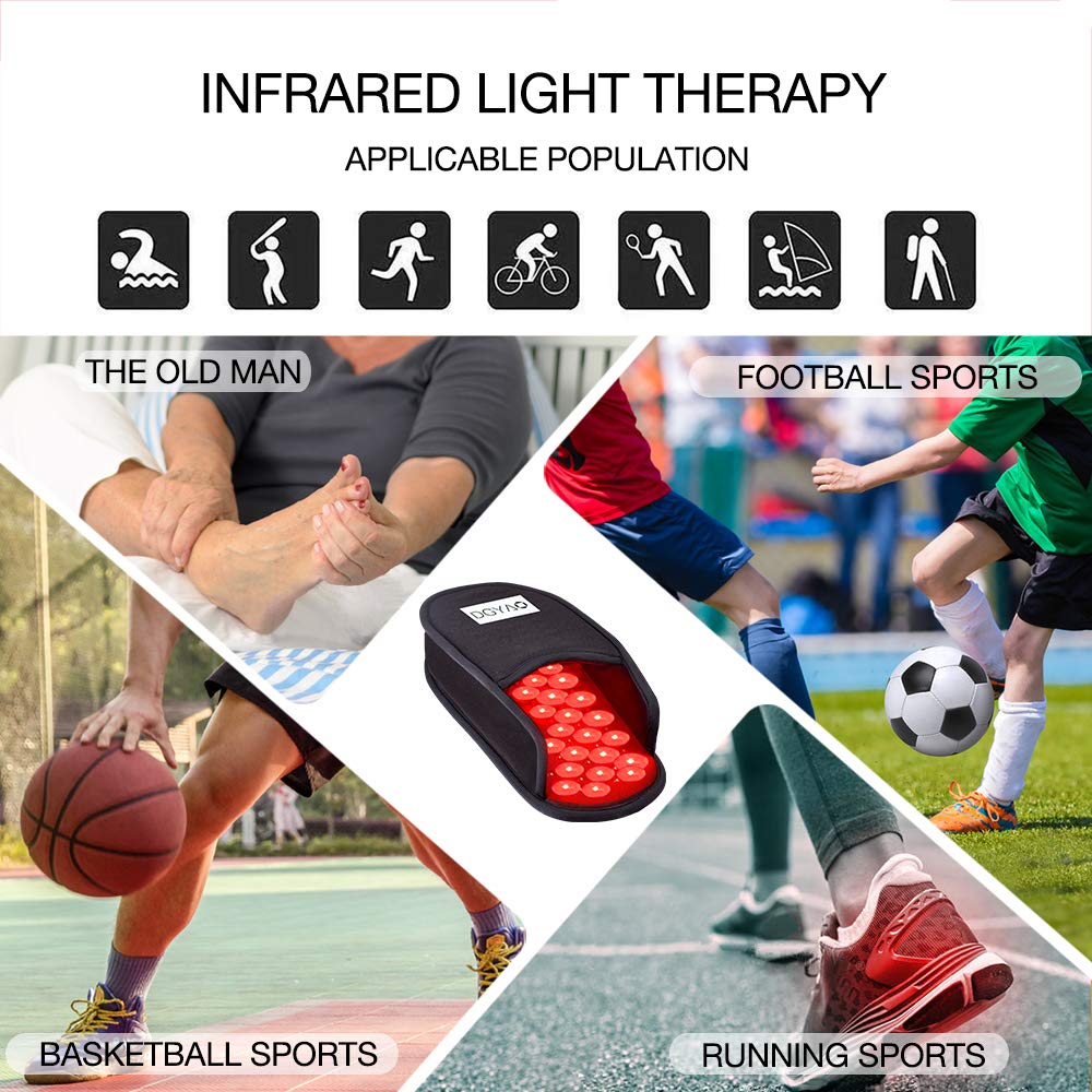 TUOB red 660nm LED close-up on the therapy slipper
