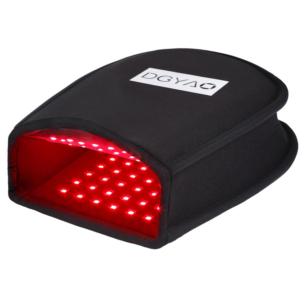 TUOB red light therapy hand pad front view supports circulation and relaxation.