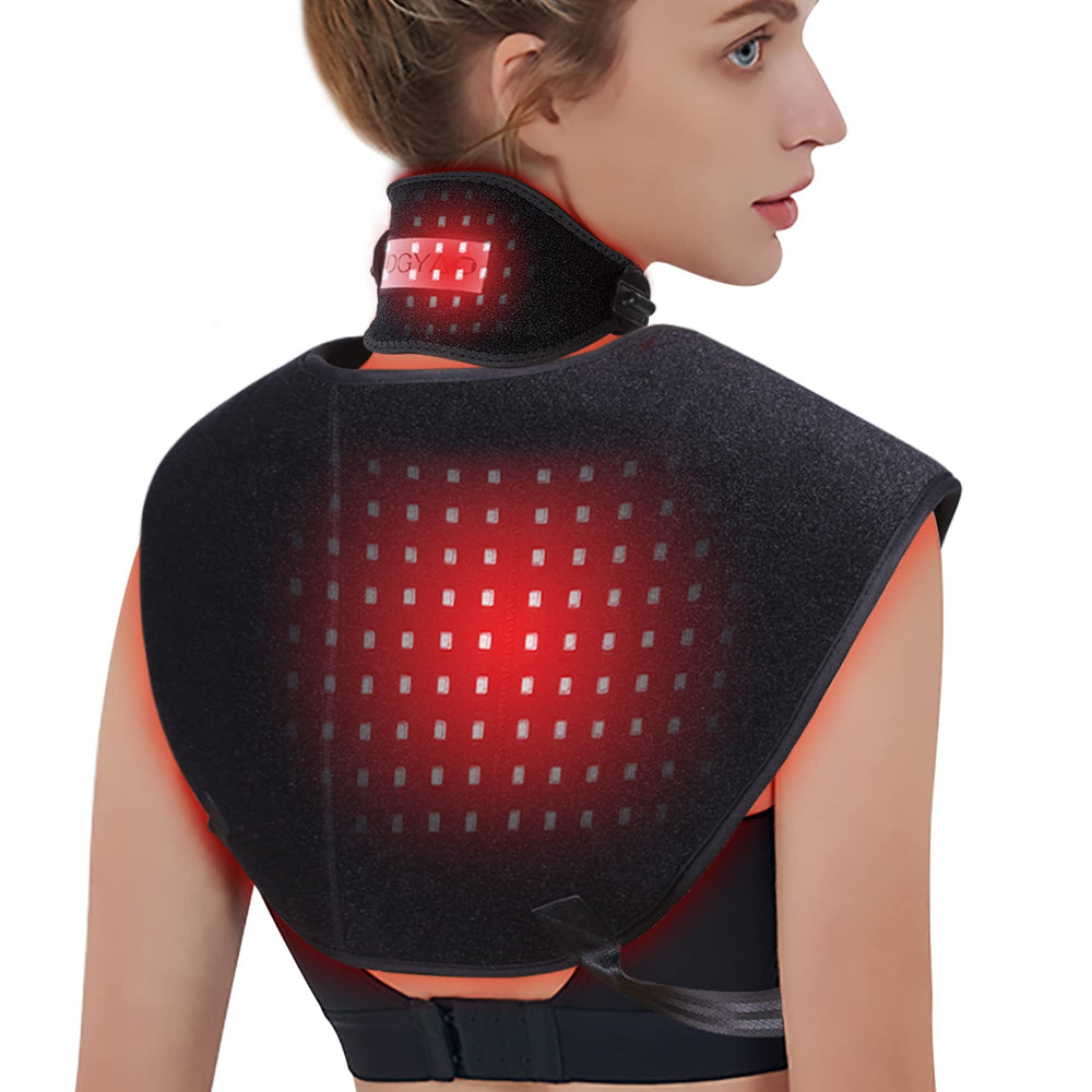 TUOB red light shoulder device positioned for shoulder relief and relaxation