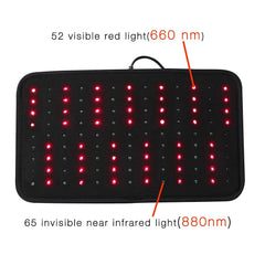 TUOB red light wrap coverage pad illustrating full torso area therapy