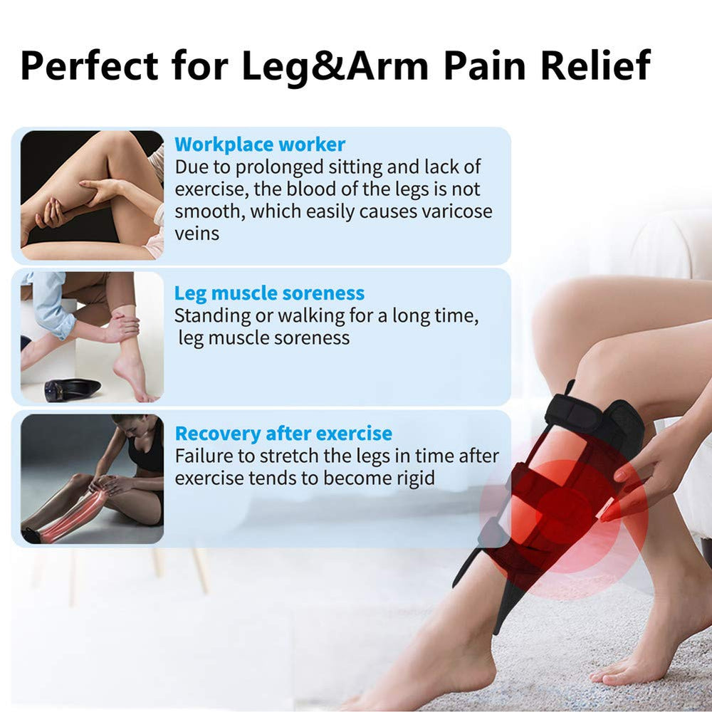 TUOB near infrared wrap on thigh for focused warmth and relaxation