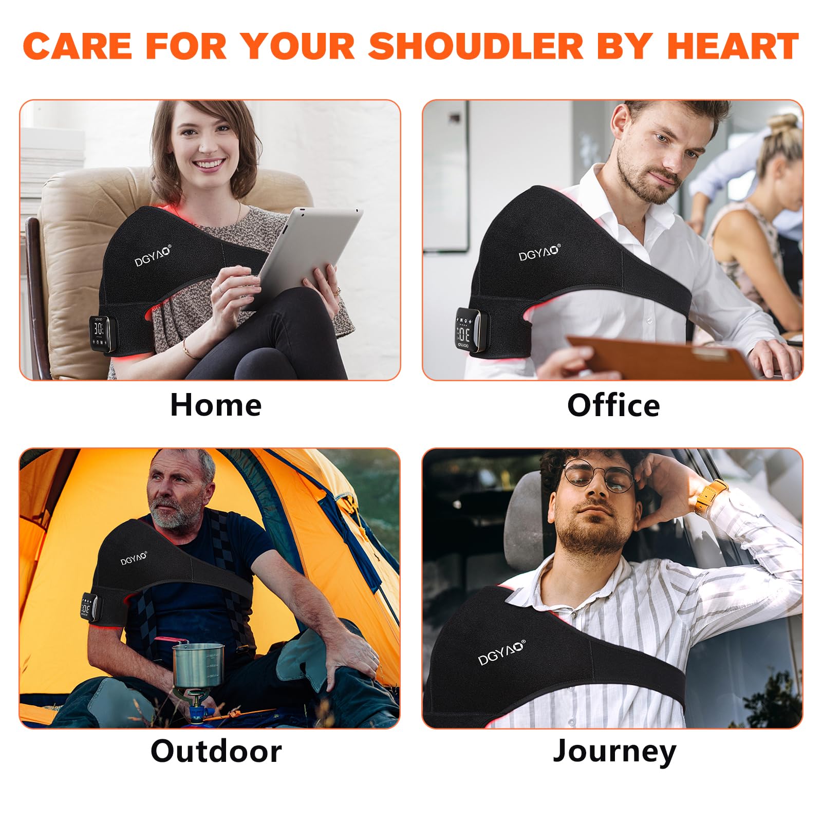 TUOB infrared therapy device with safety features and family-friendly use
