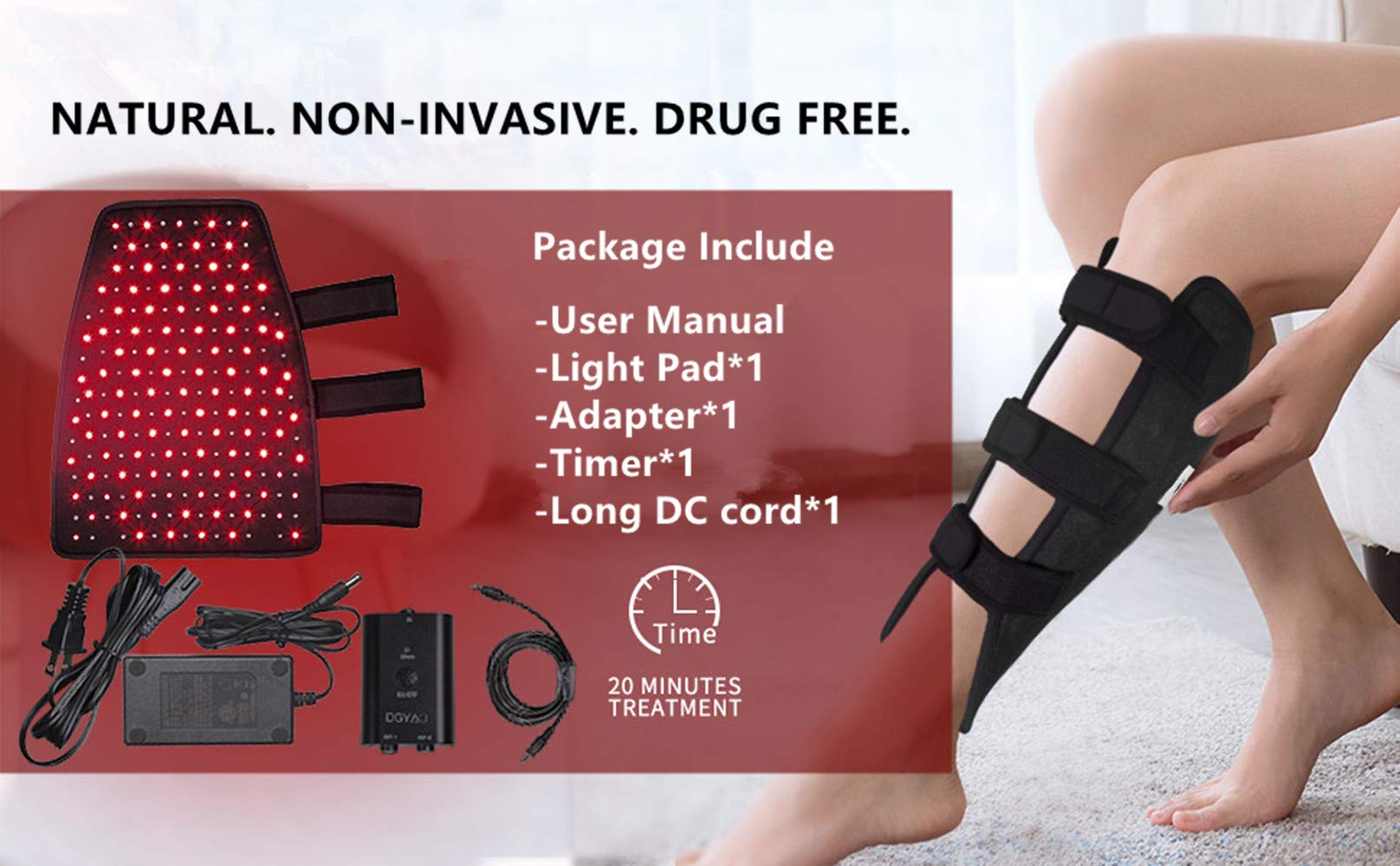 TUOB soft light pad surface offers comfortable contact during therapy