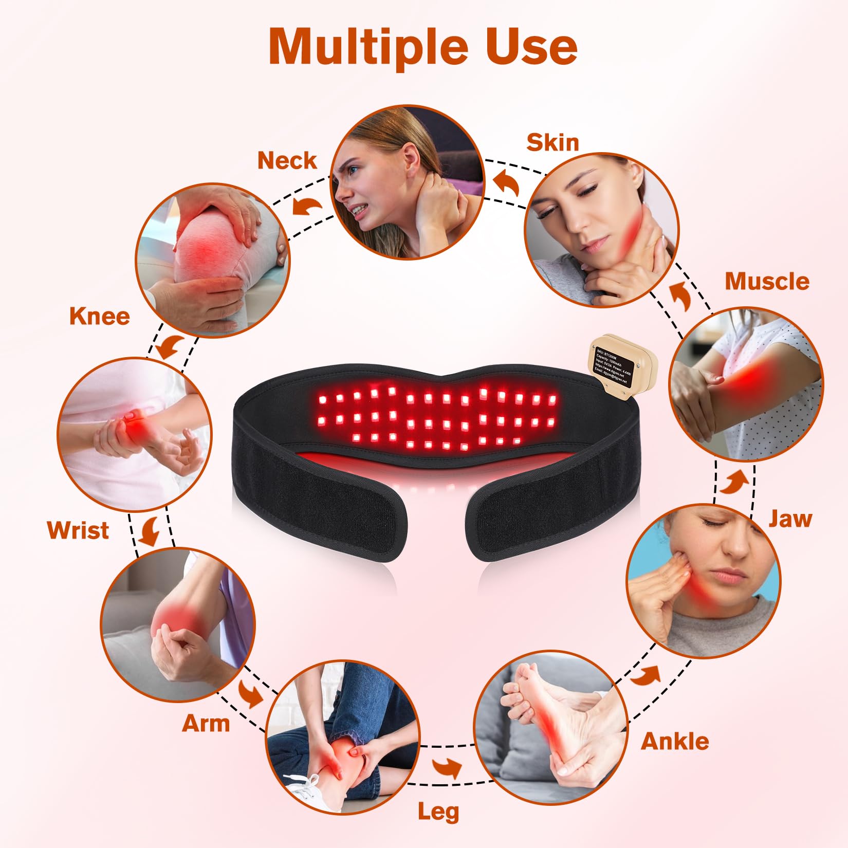 TUOB neck chin therapy device with accessories for convenient routine care.
