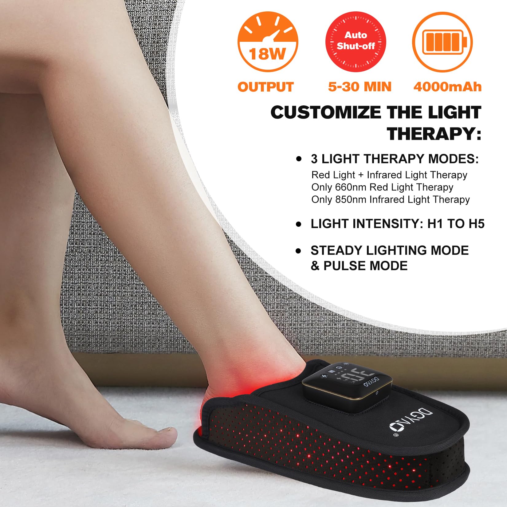 TUOB therapy modes control panel with mode options