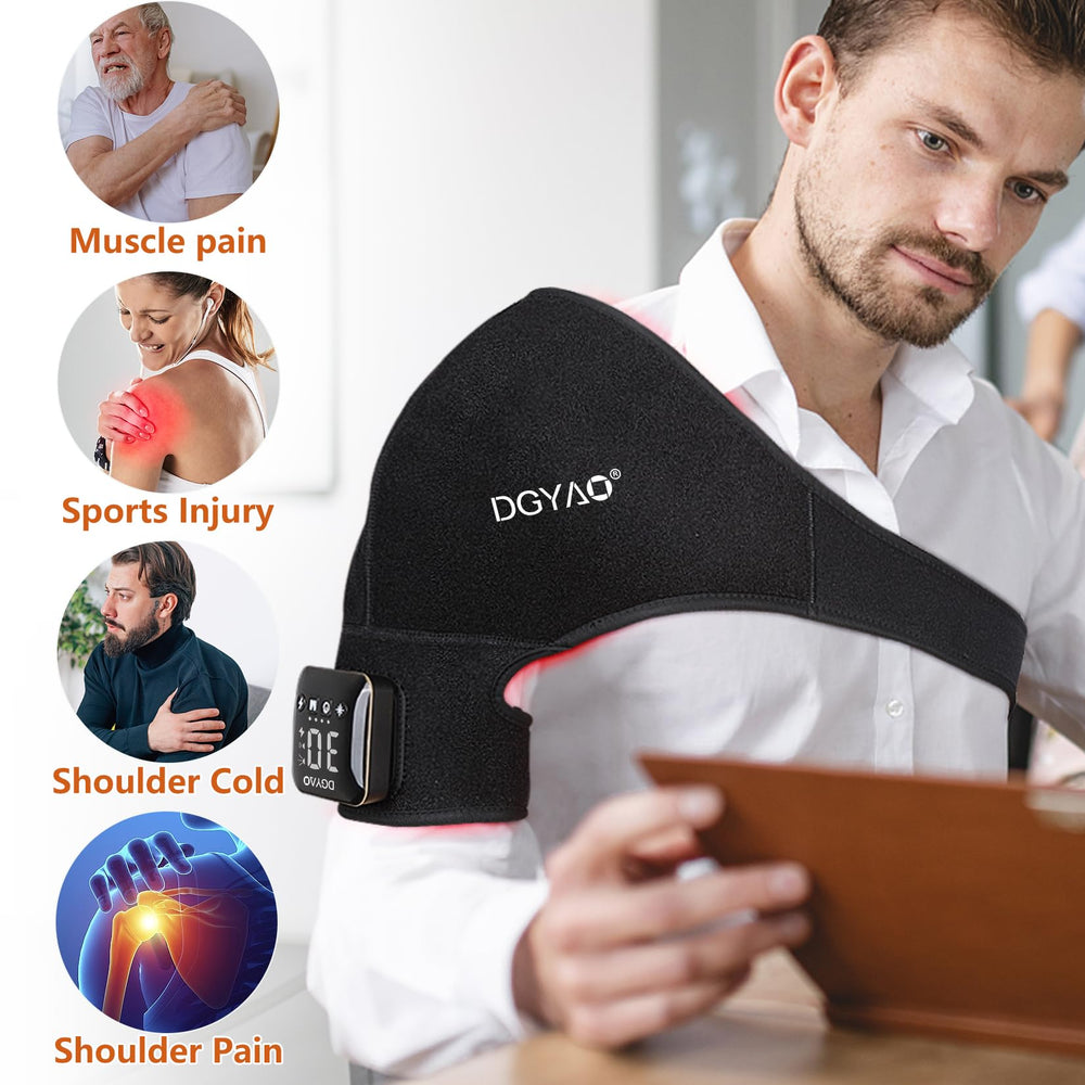 TUOB therapy modes interface showing red, infrared, and combo options