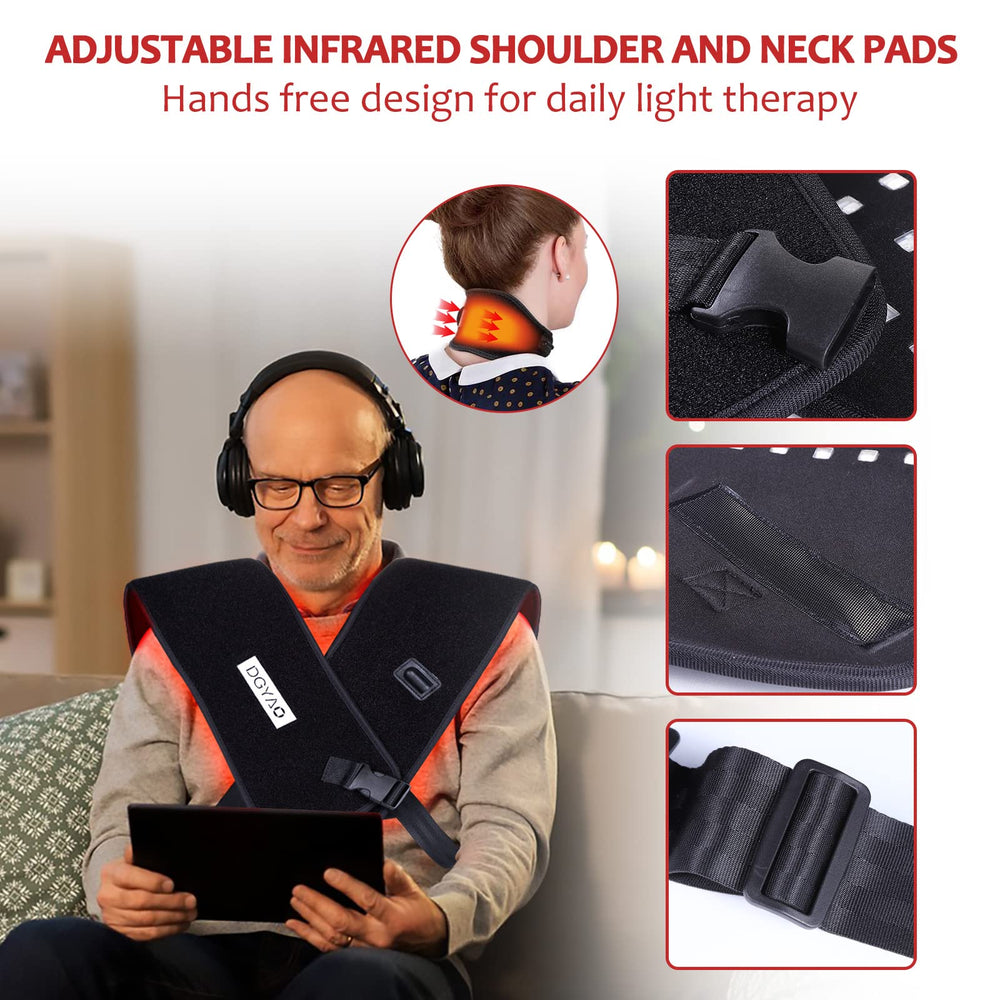 TUOB two-device setup covering shoulder and neck areas
