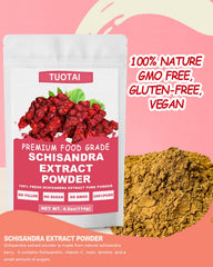 TUOTAI Schisandra 10:1 powder dissolving in water for aromatic drinks.