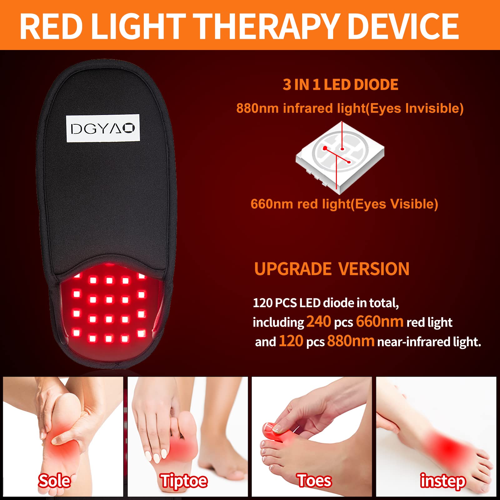 TUOYR foot slippers sole coverage highlights even light exposure for treatment