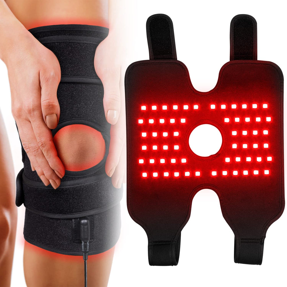 TUOYR knee warp therapy device in use for targeted knee joint support.