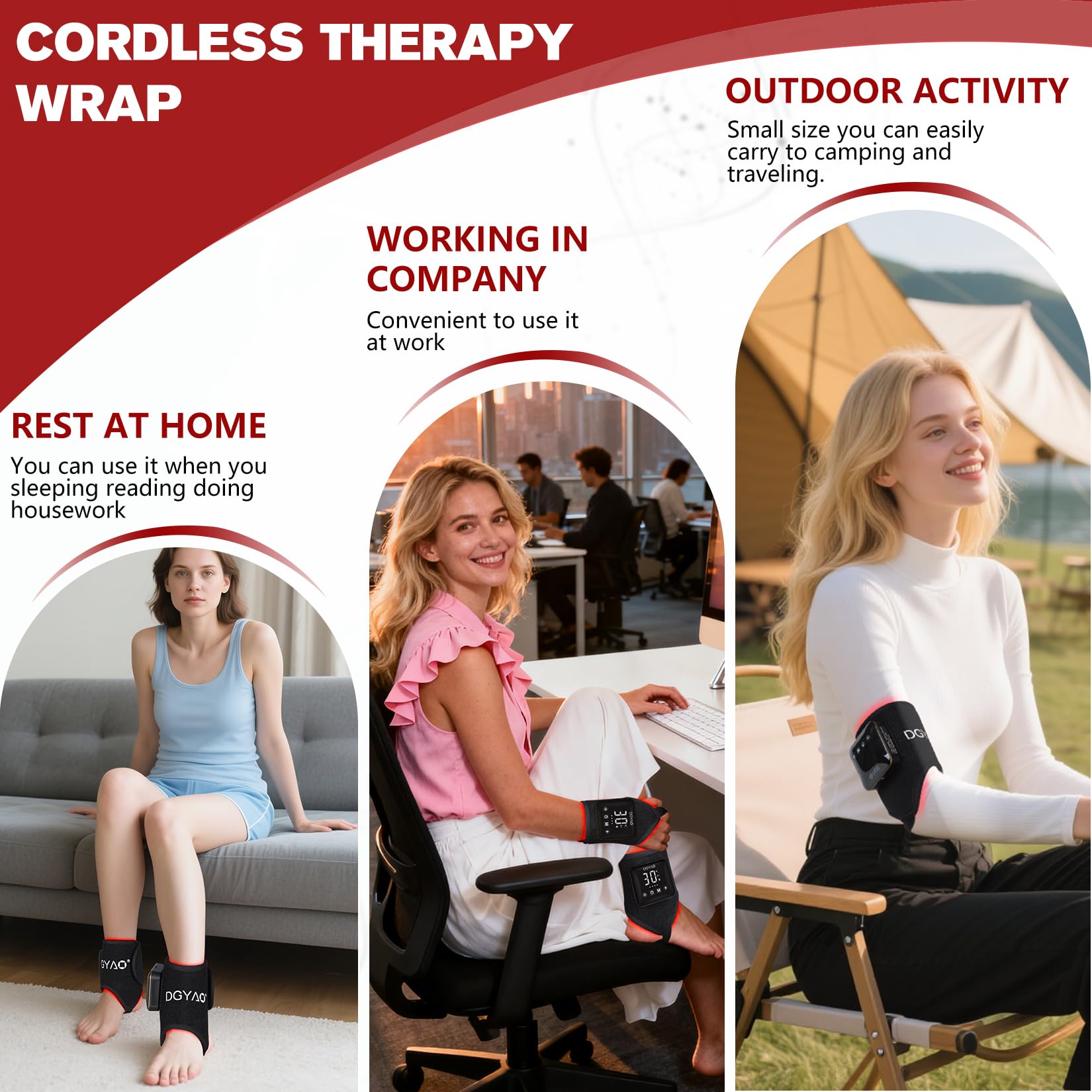 TUOYR portable near-infrared device for on-the-go therapy.