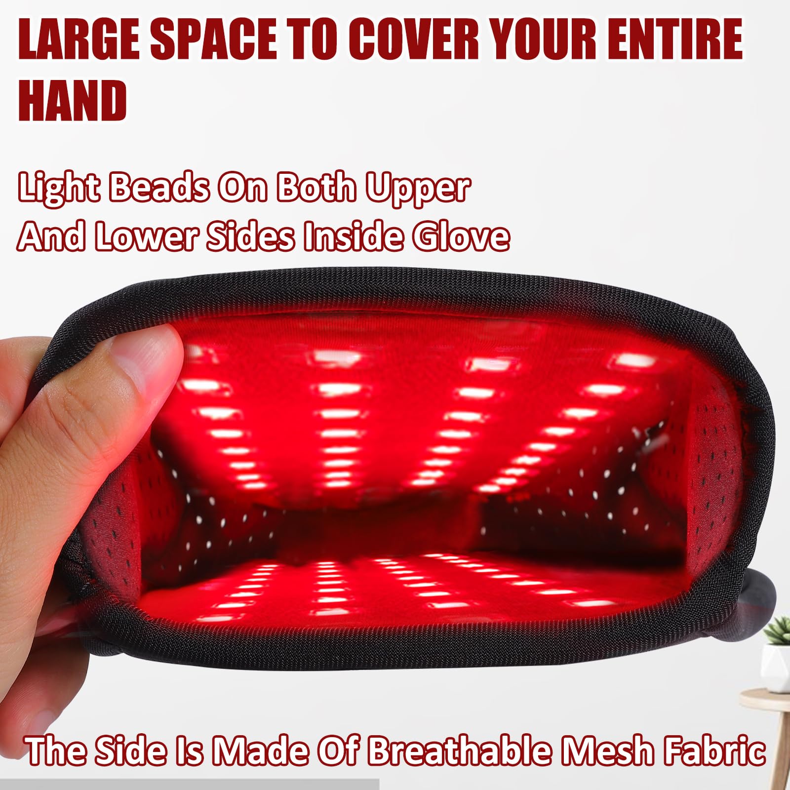 TUOYR wide 10x7.2 inch coverage fits hands and fingers comfortably.