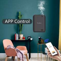 Tuqila diffuser app control enables easy scheduling and remote scent customization.
