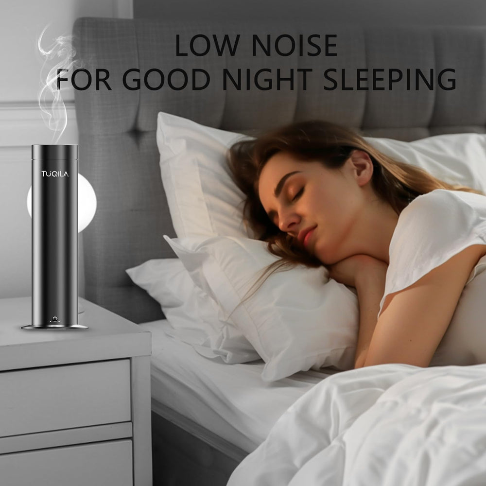 Tuqila diffuser running quietly for focused work or restful spaces