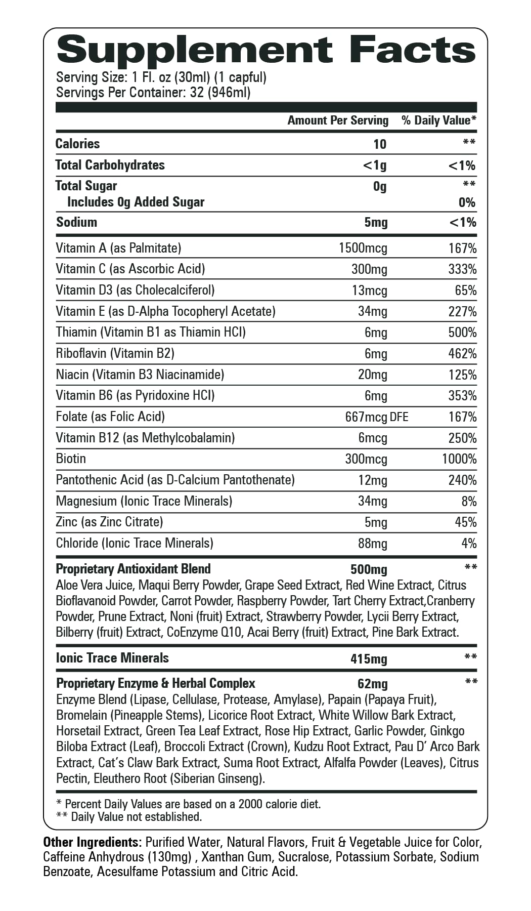 Turbo Power Plus tropical blast flavor label hints at enjoyable taste and vitality.