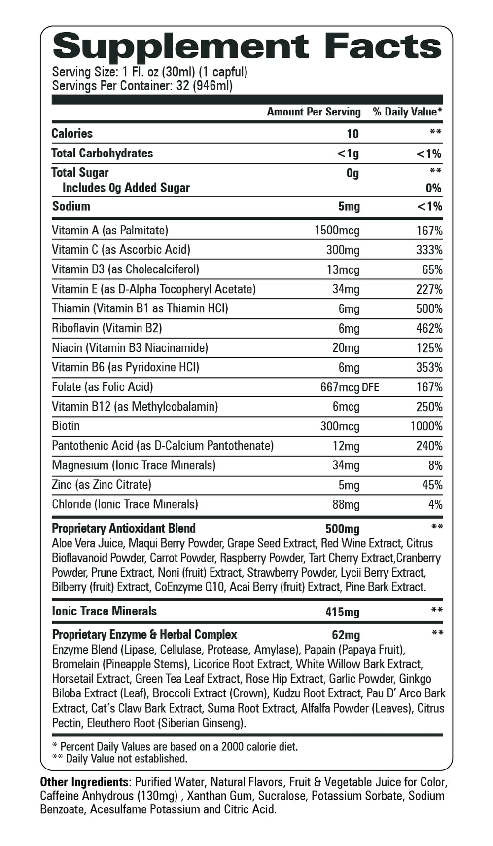 Turbo Power Plus tropical blast flavor label hints at enjoyable taste and vitality.