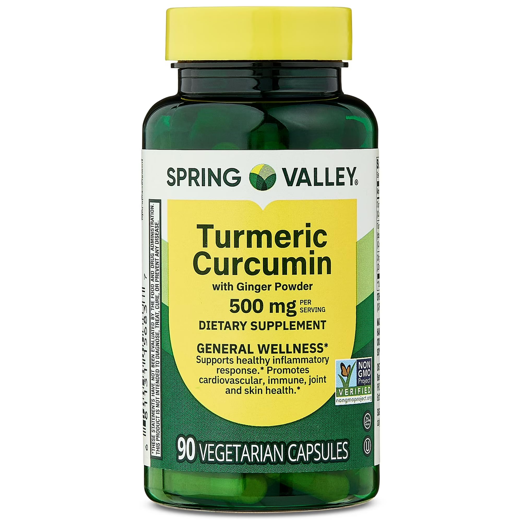Turmeric Curcumin with Ginger Powder bottle front offers daily wellness support