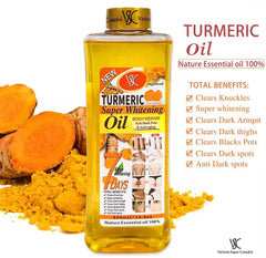 Turmeric Oil Super Whitening application demonstrates smooth, even skin.