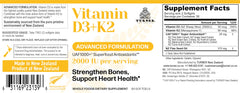 TURNER D3 K2 bottle closeup highlighting NZ lanolin source for bone support