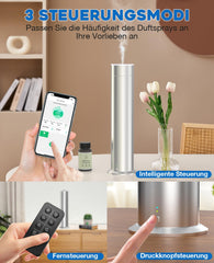 TurnRise diffuser app control via Bluetooth for precise scent and timing.