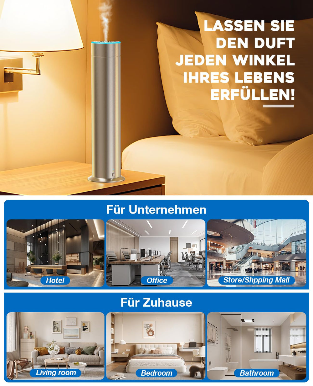 TurnRise uses dry nano-mist with no water refills required.