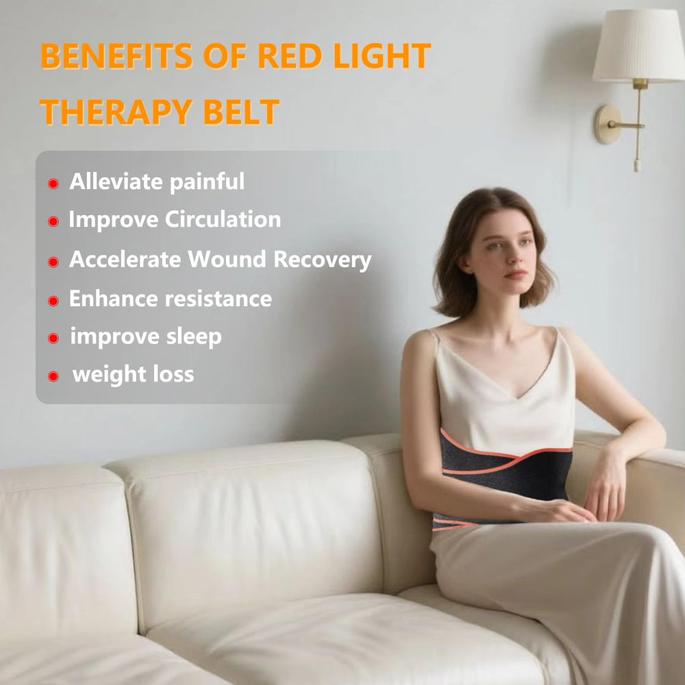 TUUKO red light therapy belt power port setup supports flexible charging.