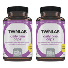 Twinlab Daily One Caps Without Iron bottle front for daily nutrition support.