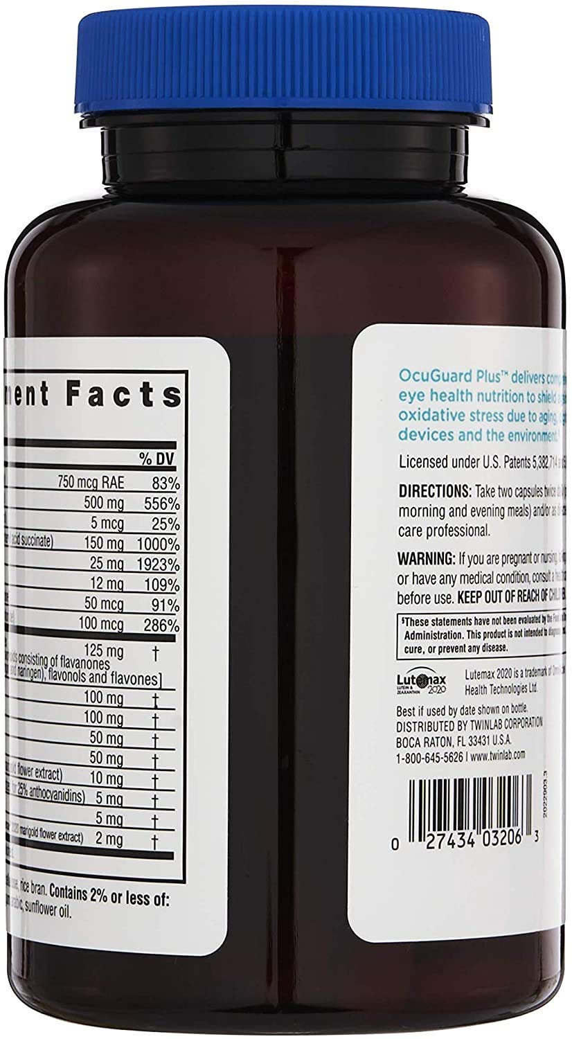 Nutrition facts panel emphasizes zinc and vitamins A, C, D