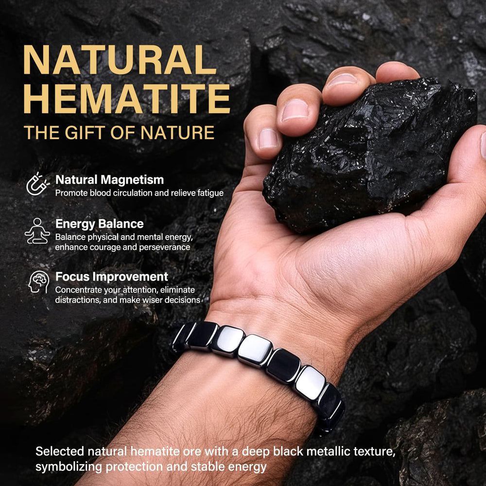 TWMKLP hematite bracelet minimalist design for professional and casual looks.