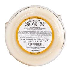 Tyler Candle Prestige Blueberry Blitz label closeup highlights branding and scent details