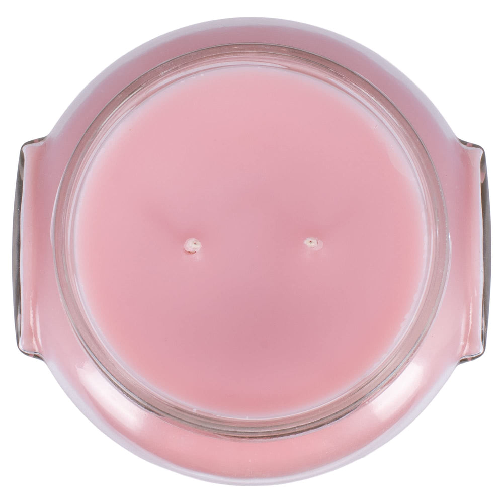 Soy-paraffin wax blend candle with balanced burn for Tyler Pastel Peach.