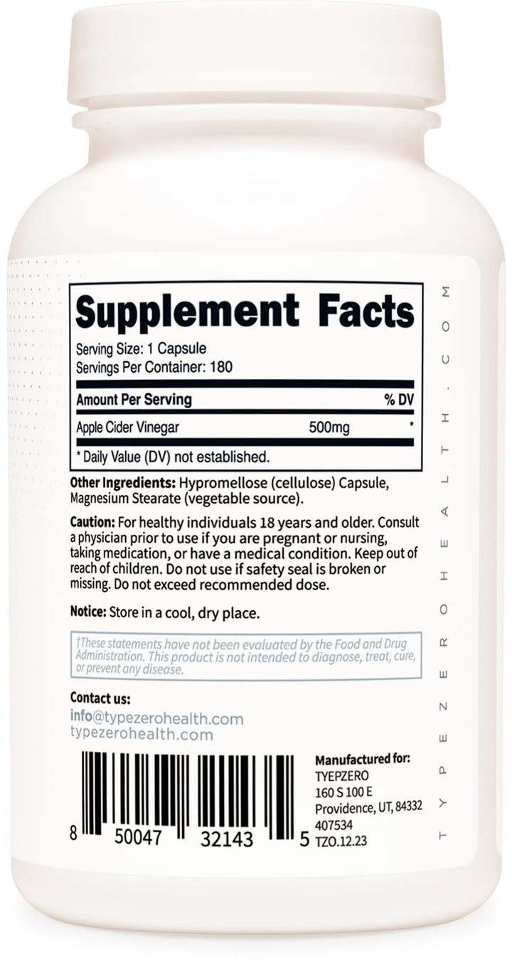 Type Zero product label with third-party testing badge showing verified purity
