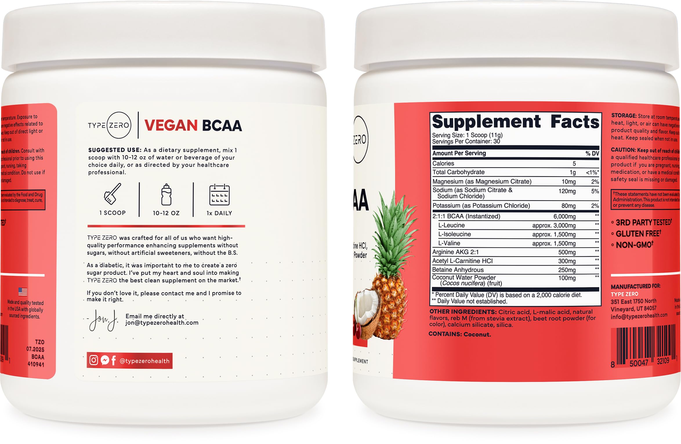 Serving spoon portion for Type Zero BCAA mix