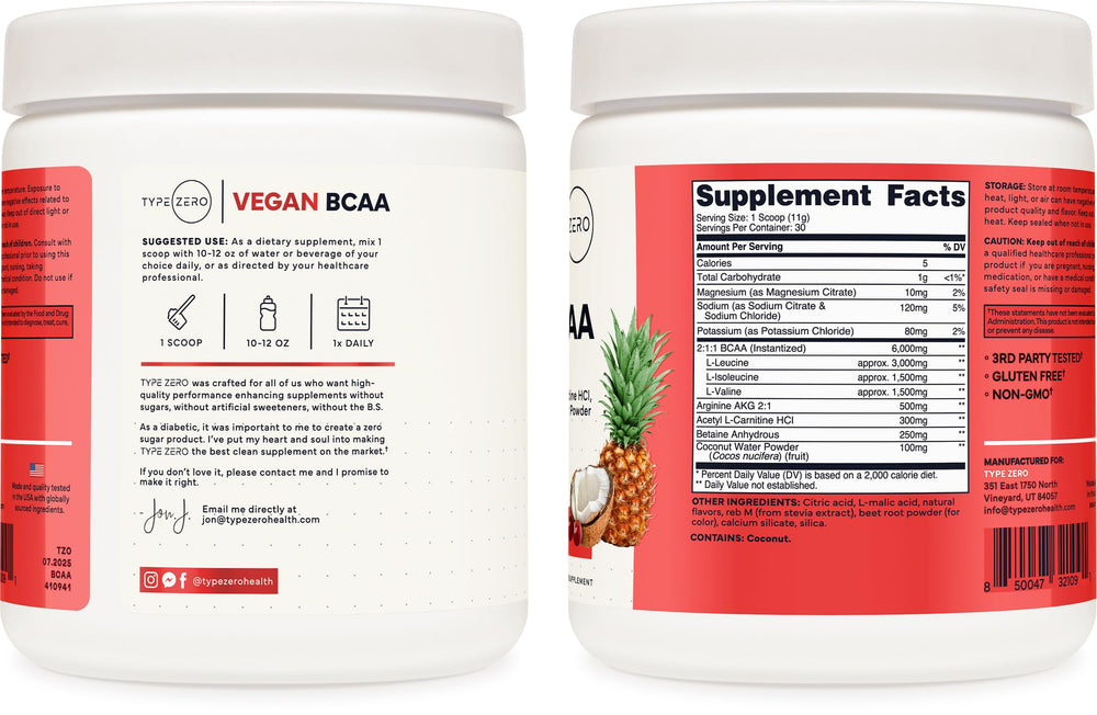 Serving spoon portion for Type Zero BCAA mix
