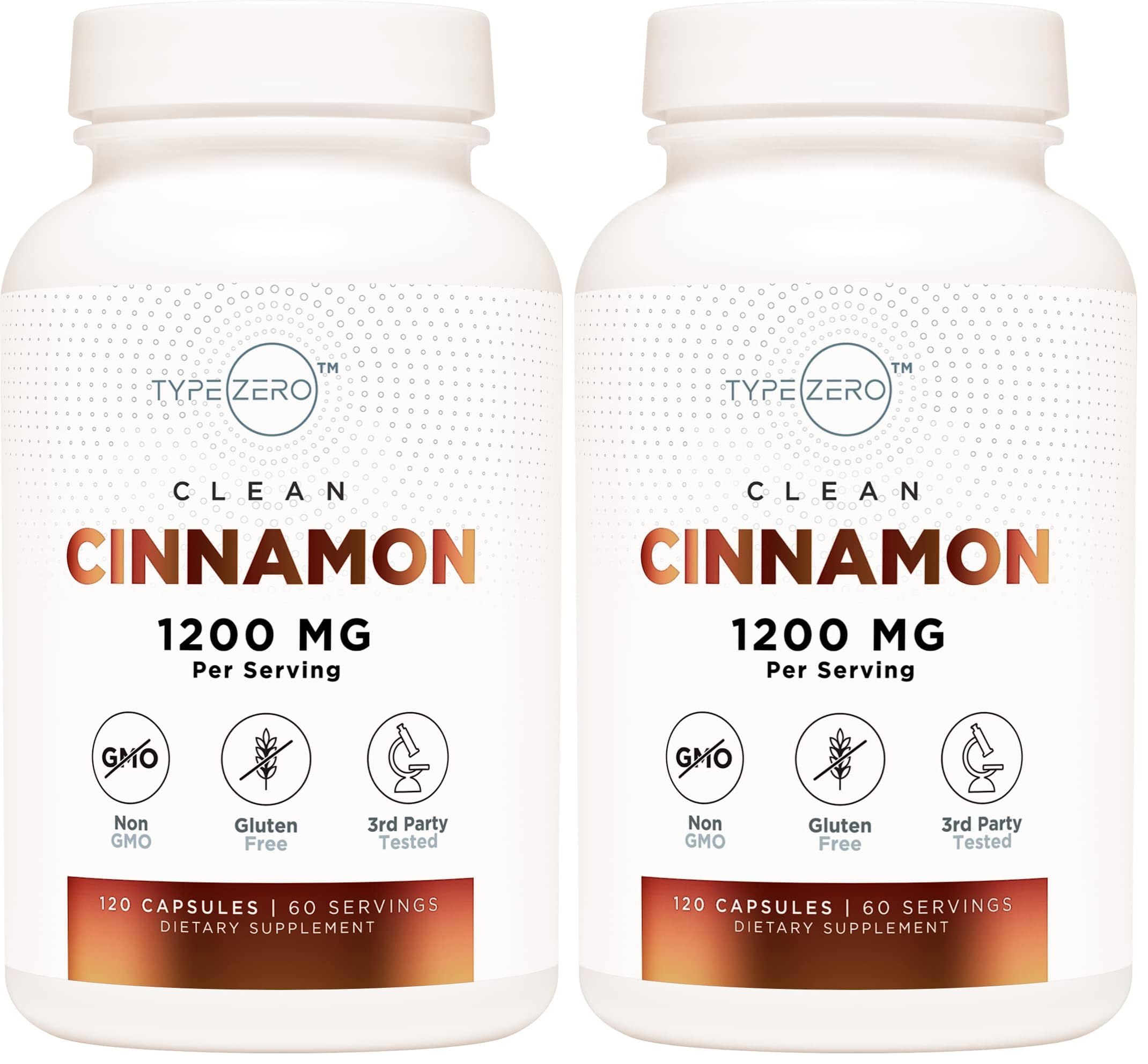 Type Zero Ceylon Cinnamon capsules bottle for daily wellness