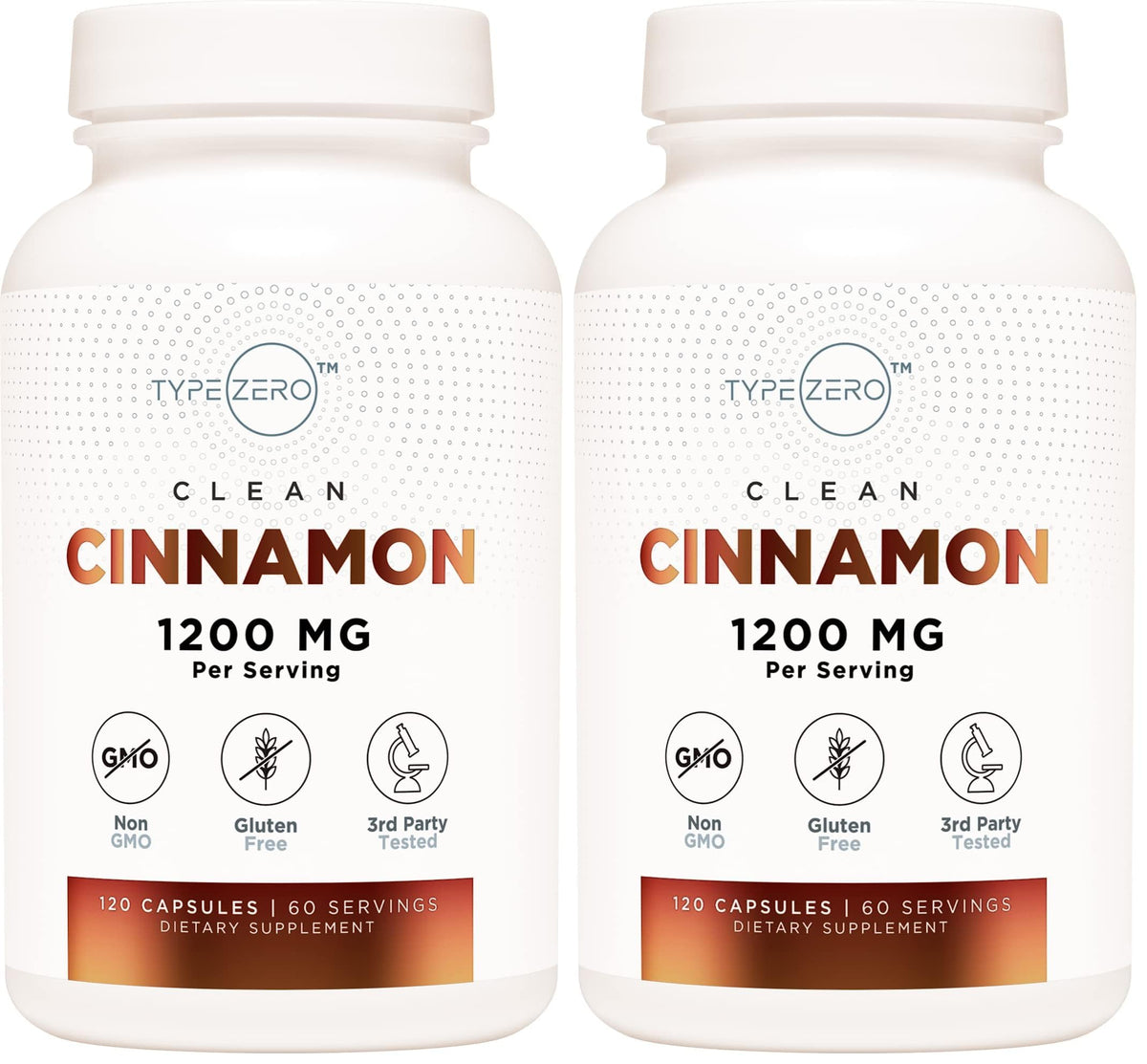 Type Zero Ceylon Cinnamon capsules bottle for daily wellness