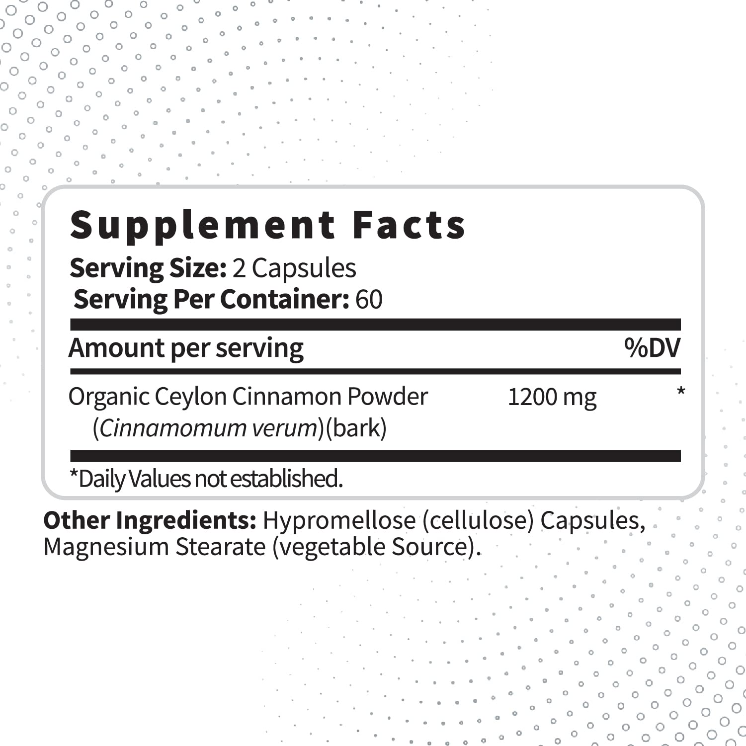 Close-up of Type Zero cinnamon capsules highlighting natural, gluten-free formulation