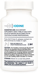 Type Zero iodine tablet close-up showing small, easy-to-swallow form.
