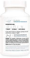Type Zero tablets arranged to show 120 servings for consistent daily dosing and convenience