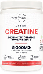 Type Zero Creatine Tropical Punch container showing a durable 500g tub for daily use