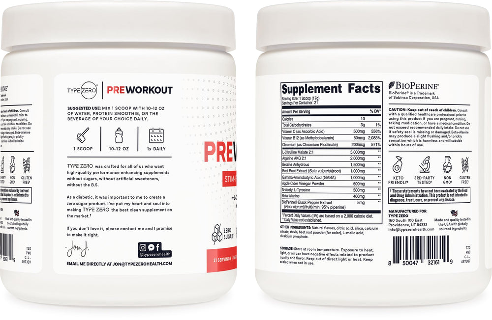 Independent lab testing seal beside Type Zero product communicates transparency.