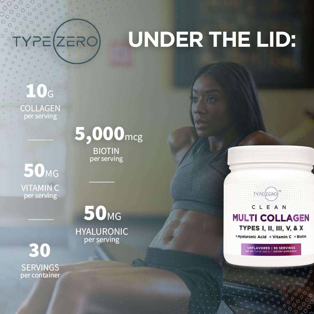 Type Zero Multi Collagen being poured into a drink for daily routine.