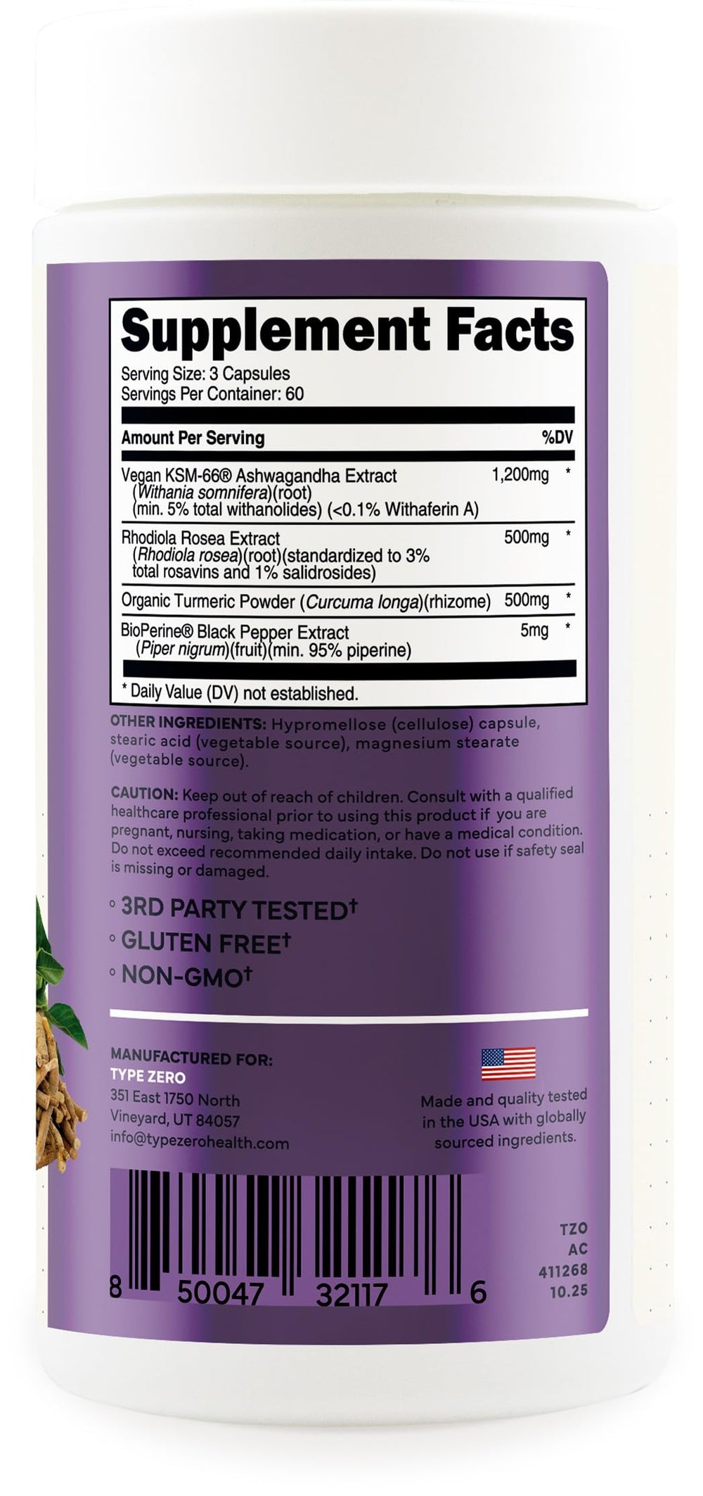 Type Zero Turmeric extract with curcuminoids highlighting color