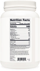 Type Zero whey protein nutrition label highlights gluten-free, NSF-certified quality.