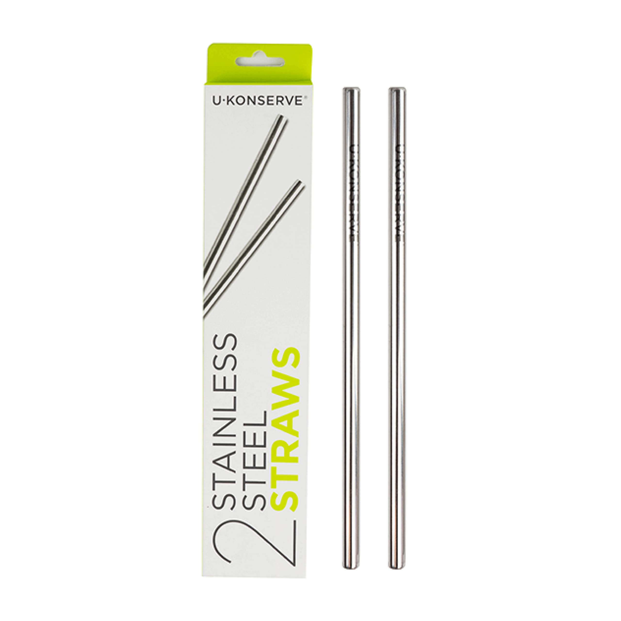 U-Konserve stainless steel straw 8.5-inch set of two for reuse