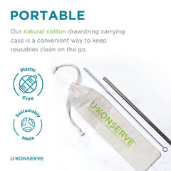 U-Konserve straw cleaning brush helps thorough cleaning after use