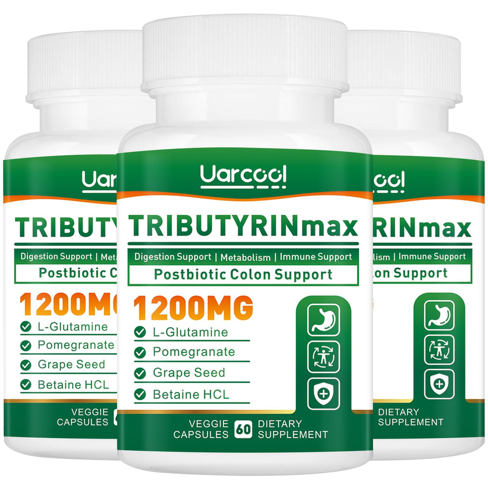 Uarcool TRIBUTYRINmax bottle front view supports daily gut balance